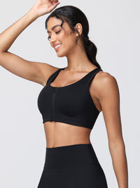 front closure sports bra