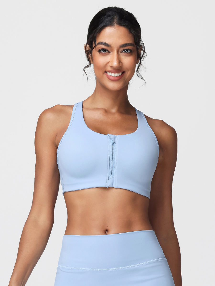 front closure sports bra