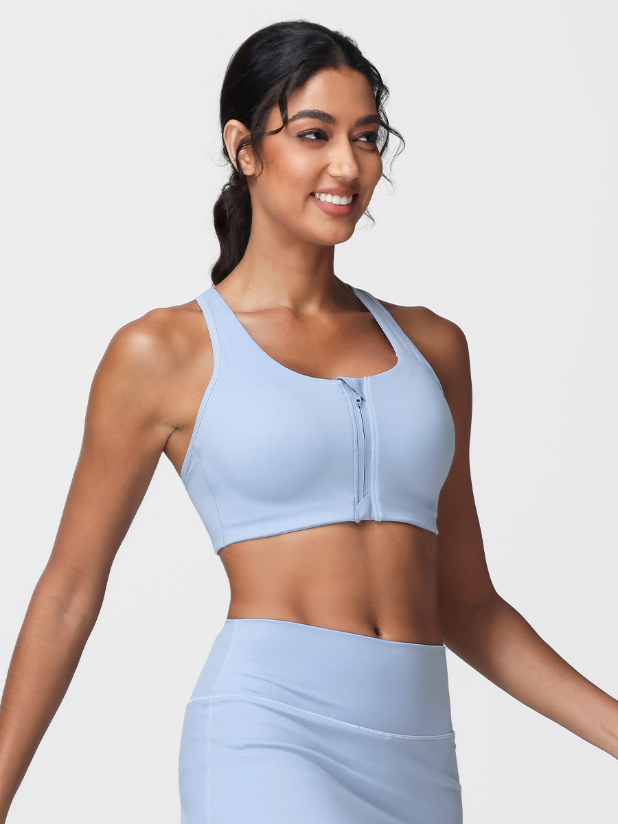 front closure sports bra