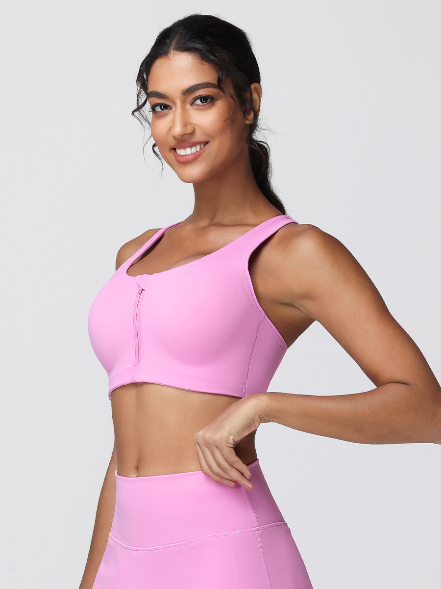 front zip bra