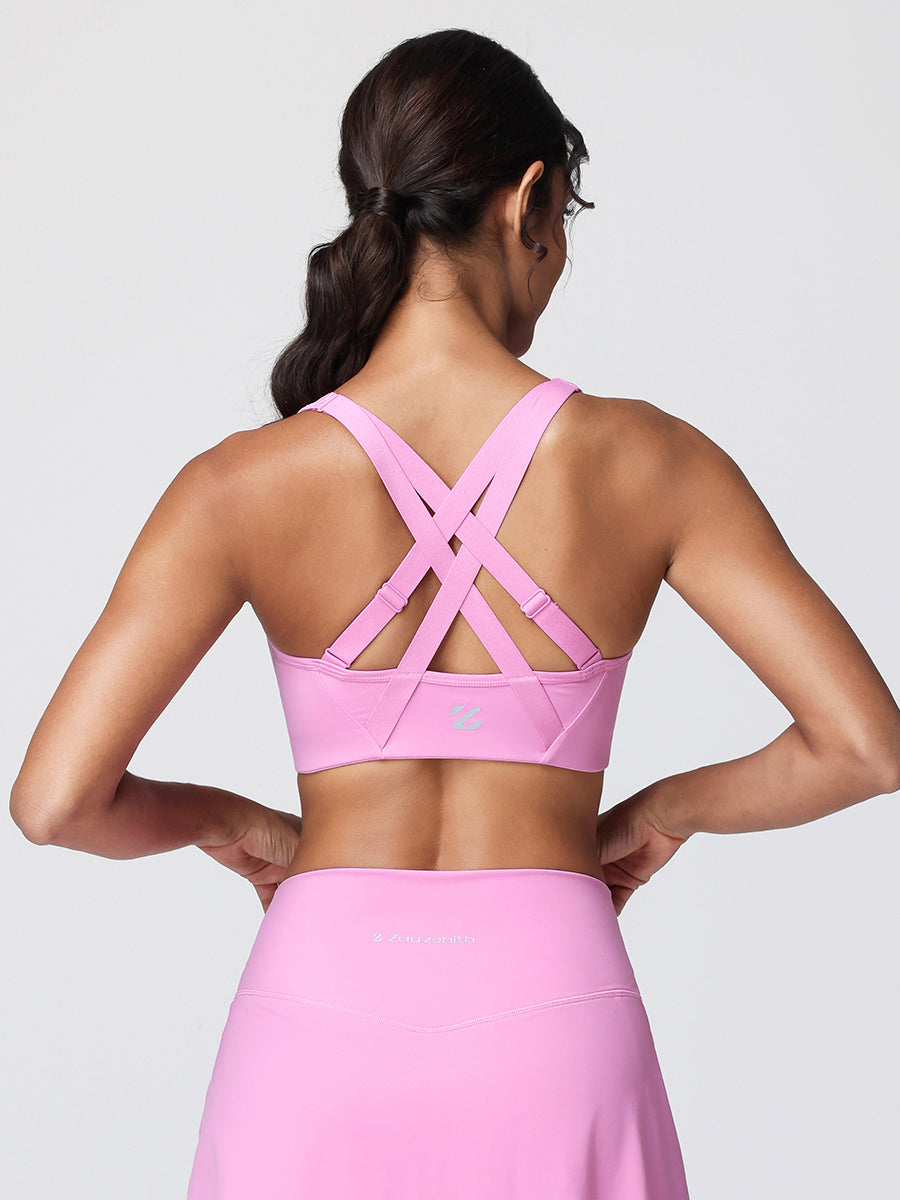 zip front sports bra