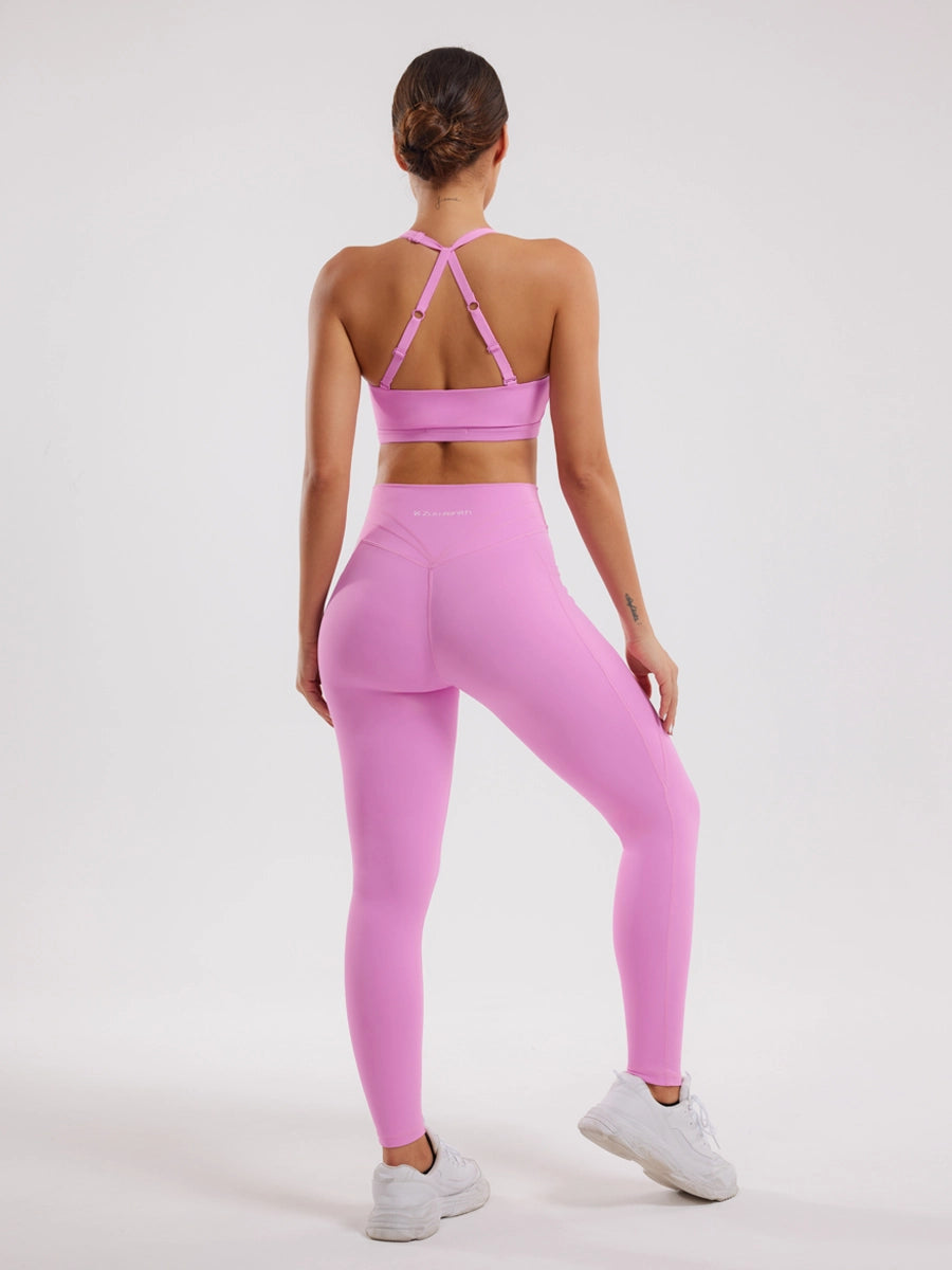 Women's Yoga Active Wear Set - Pink