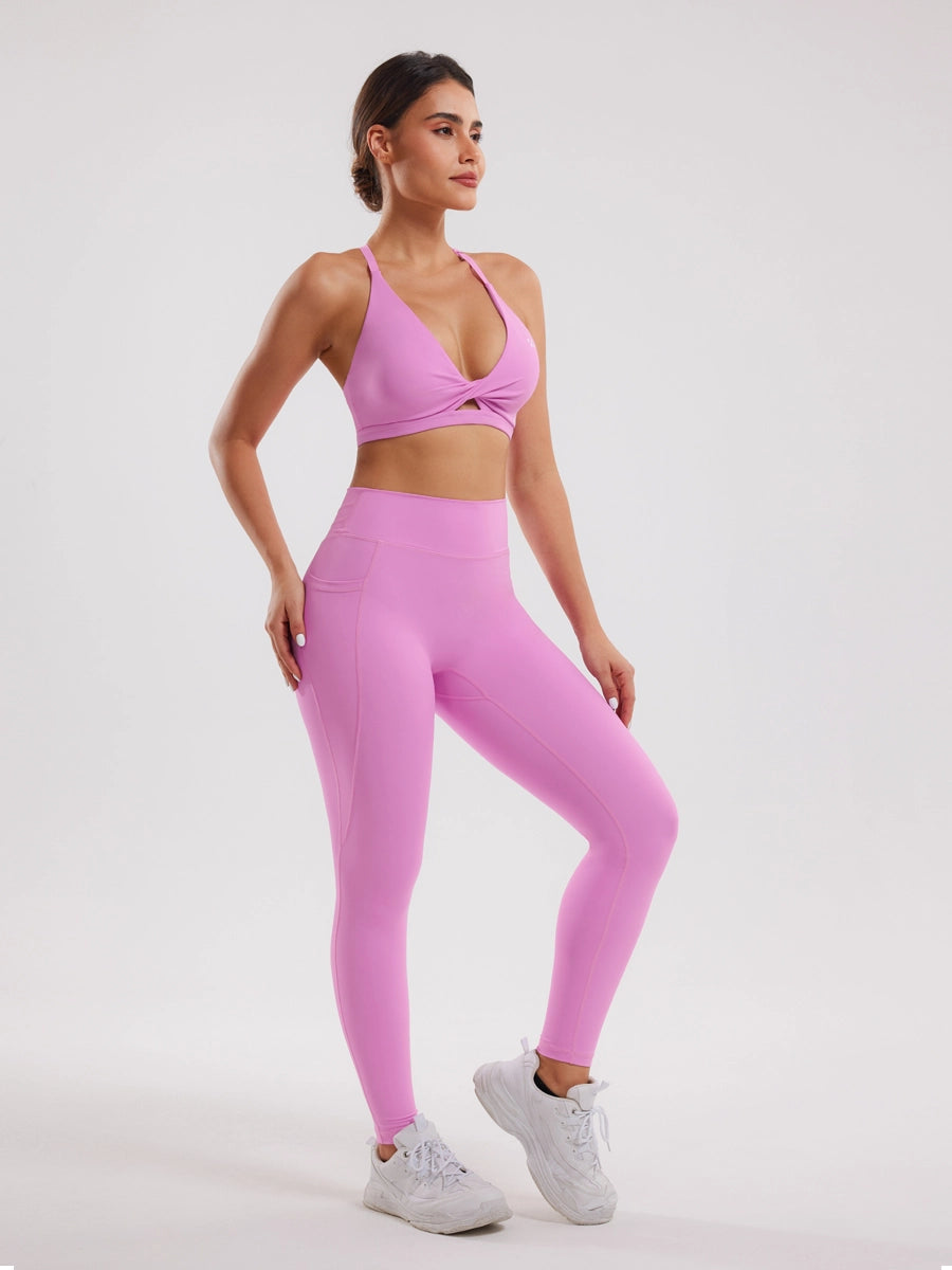 Women's Yoga Active Wear Set - Pink
