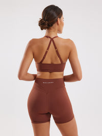 Women's Gym Active Wear Set - Brown