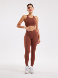 Women's Gym Wear Set - Brown