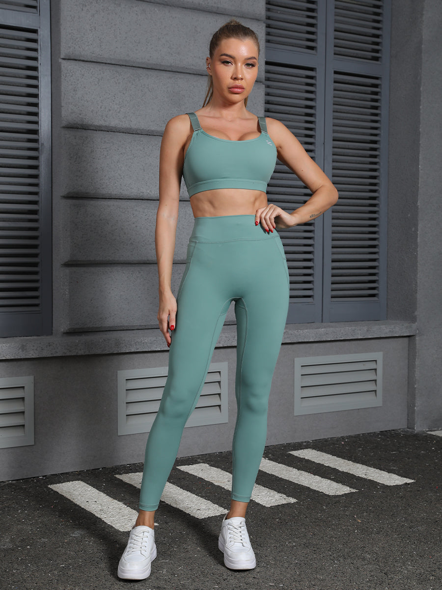 Super Elastic Yoga Set Green Sports Set – Zuluzenith
