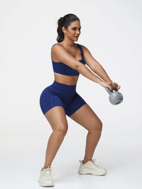 matching sports bra and shorts set