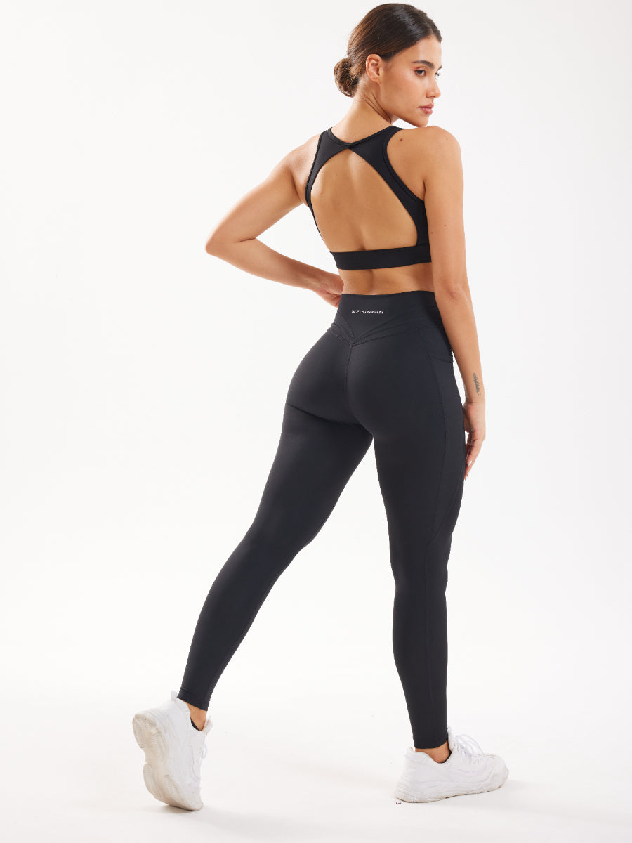 Black Gym Yoga Outfit Sets