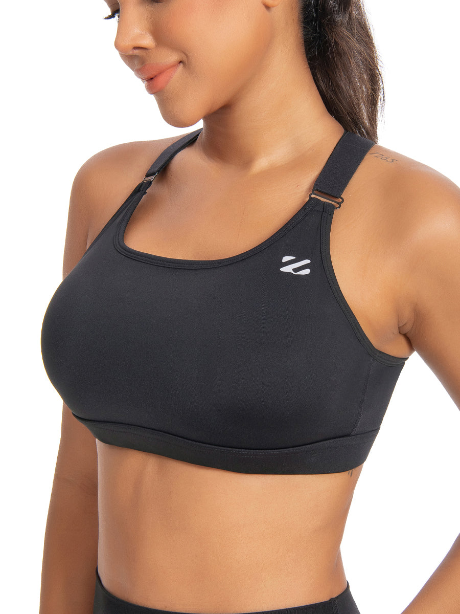 High Impact Adjustable Criss Cross Back Sports Bra