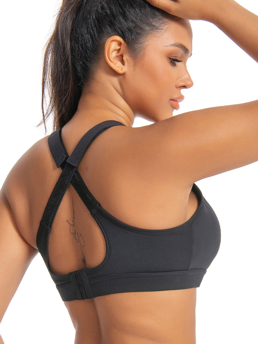 High Impact Adjustable Criss Cross Back Sports Bra