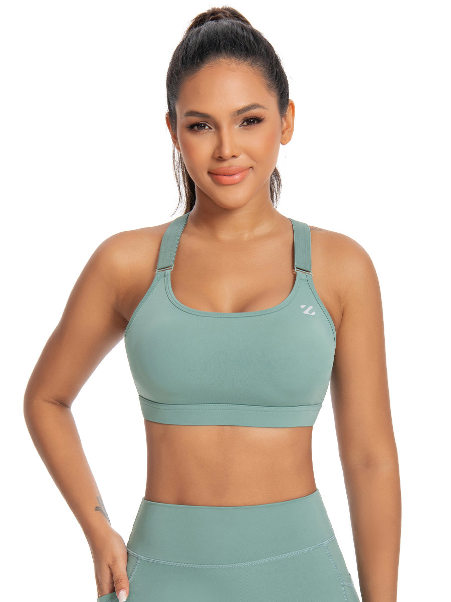 High Impact Adjustable Criss Cross Back Sports Bra