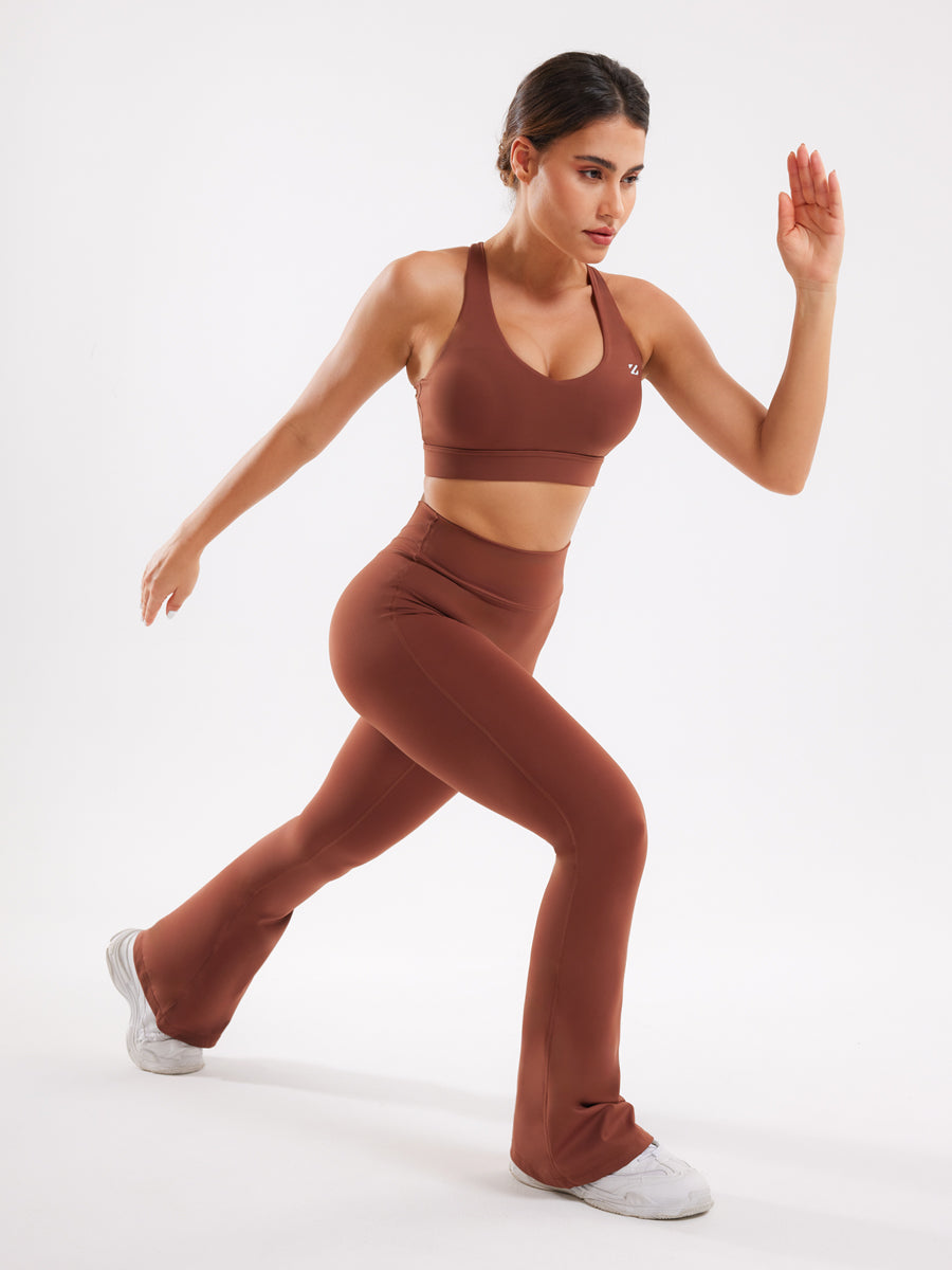 Casual Workout Two Piece Outfits  Flare Pants Tracksuit Sets