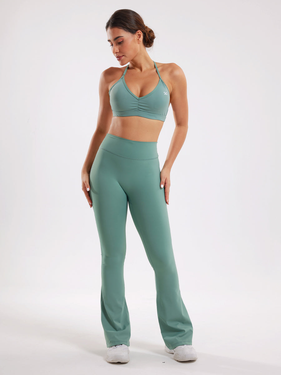 Casual Workout Two Piece Outfits  Flare Pants Tracksuit Sets