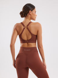 Women's High Impact Sports Bra - Brown