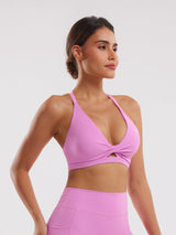 Adjustable Strap Sports Bra - Pink