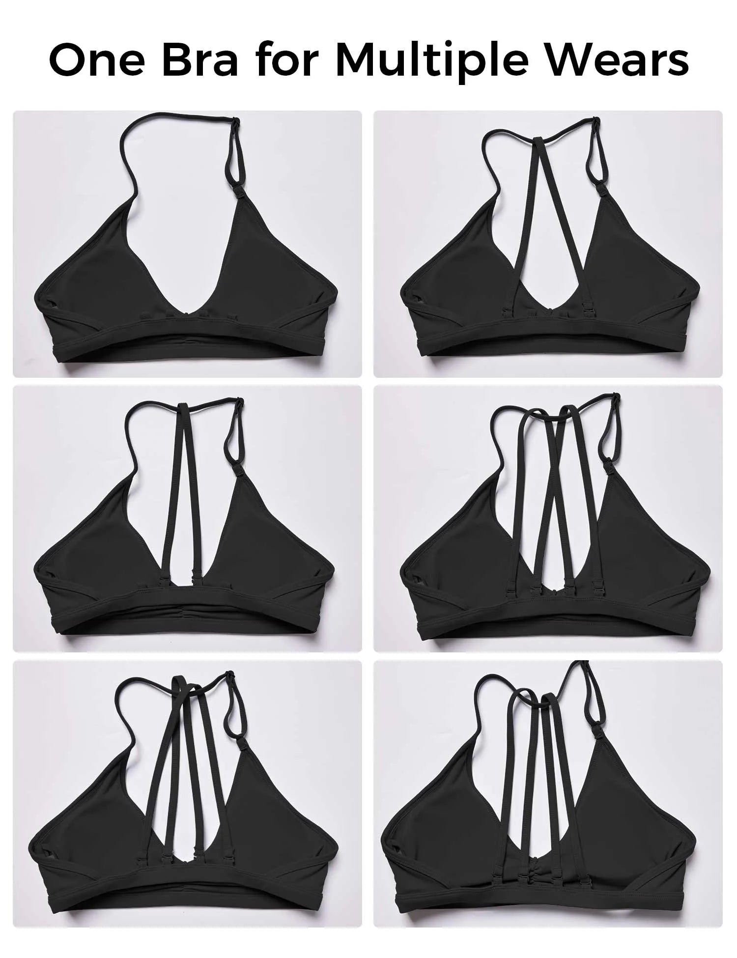 Low Support Sports Bra - Minimal, Black