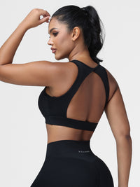 Cut Out Backless Sports Bra