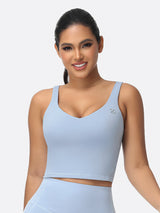 longline sports bra blue