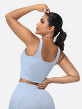 longline sports bra blue