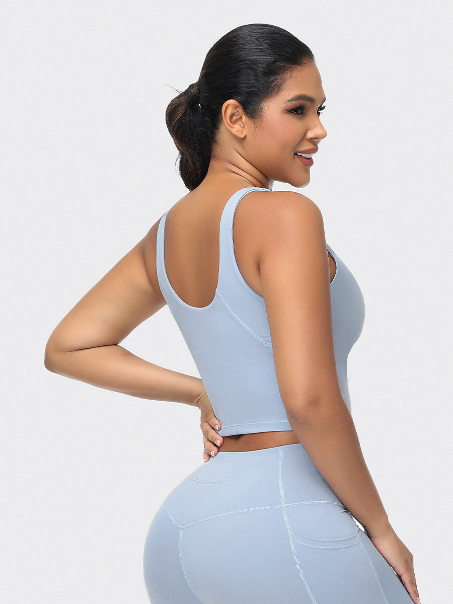 U-shaped Cut Energy Longline Sports Bra