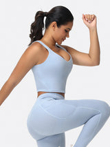 longline sports bra blue