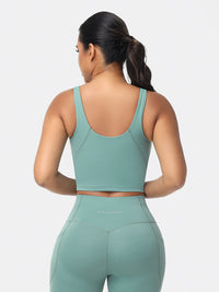 longline sports bra green