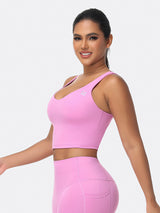 longline sports bra pink