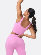 longline sports bra pink