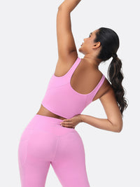 longline sports bra pink