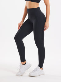 High Waist Pocket Leggings - Black