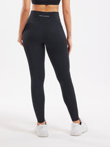 High Waist Pocket Leggings - Black