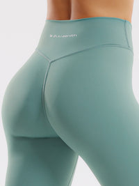 High Waist Pocket Leggings - Green