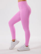 High Waist Pocket Leggings - Pink