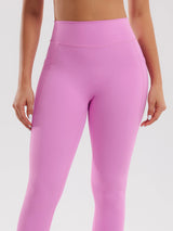 High Waist Pocket Leggings - Pink