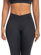Wowen's High Waisted Leggings - Crossover, Black