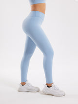Wowen's High Waisted Leggings - Crossover, Blue