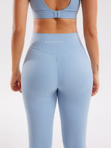 Wowen's High Waisted Leggings - Crossover, Blue