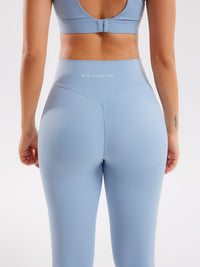 Wowen's High Waisted Leggings - Crossover, Blue