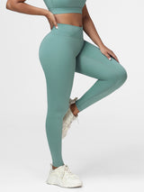 Plain Crossover High-Rise Leggings