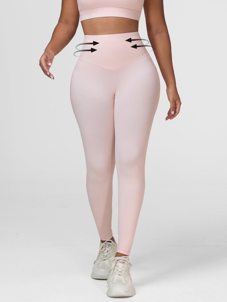 booty lifting leggings pink