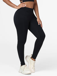 black high waist gym tights