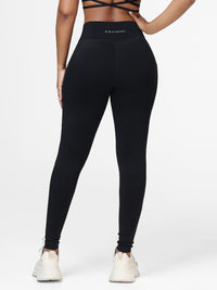 black high waist gym tights