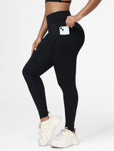black high waist gym tights