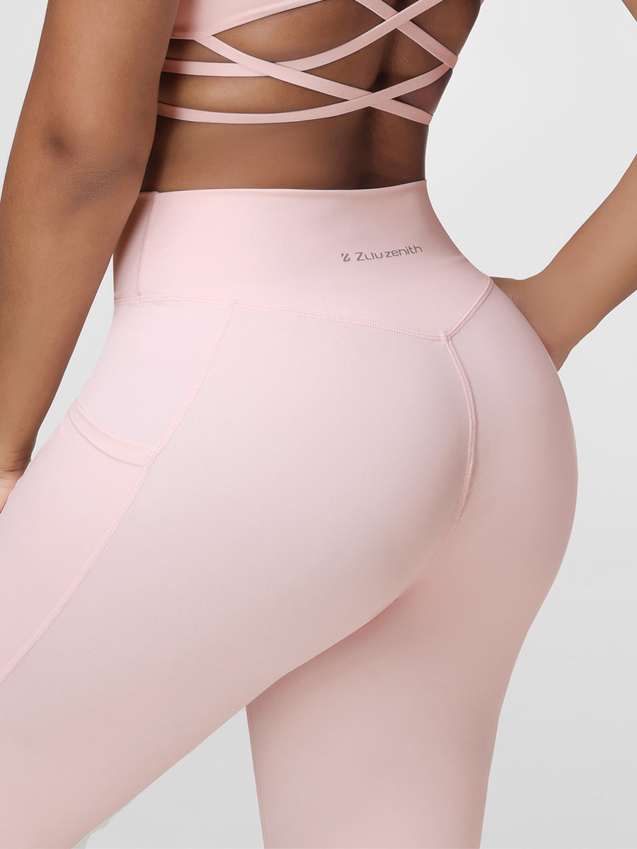 pearl pink gym tights