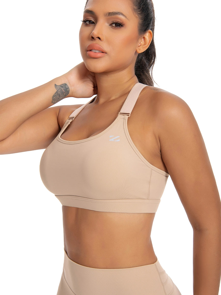 High-Impact Sports Bra - Beige