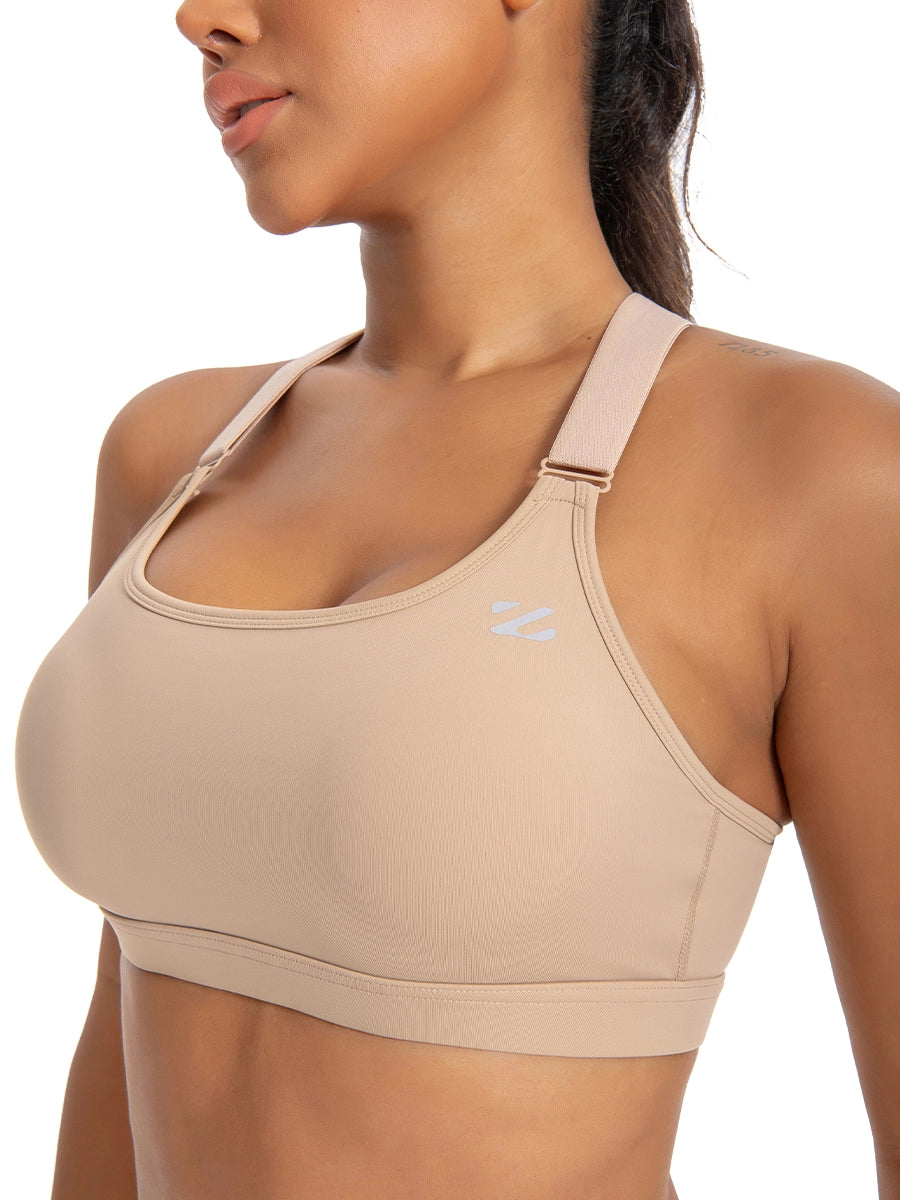High-Impact Sports Bra - Beige