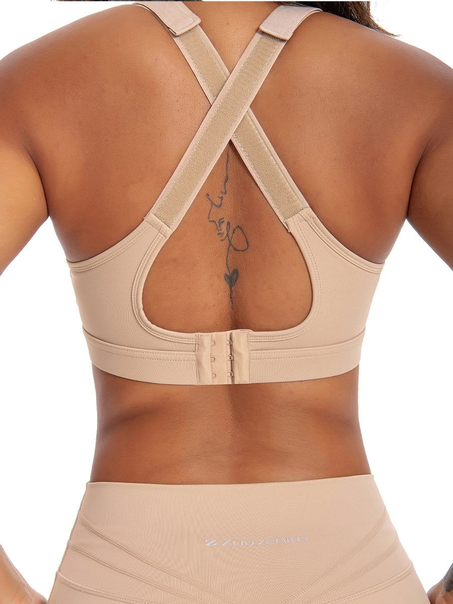 High-Impact Sports Bra - Beige