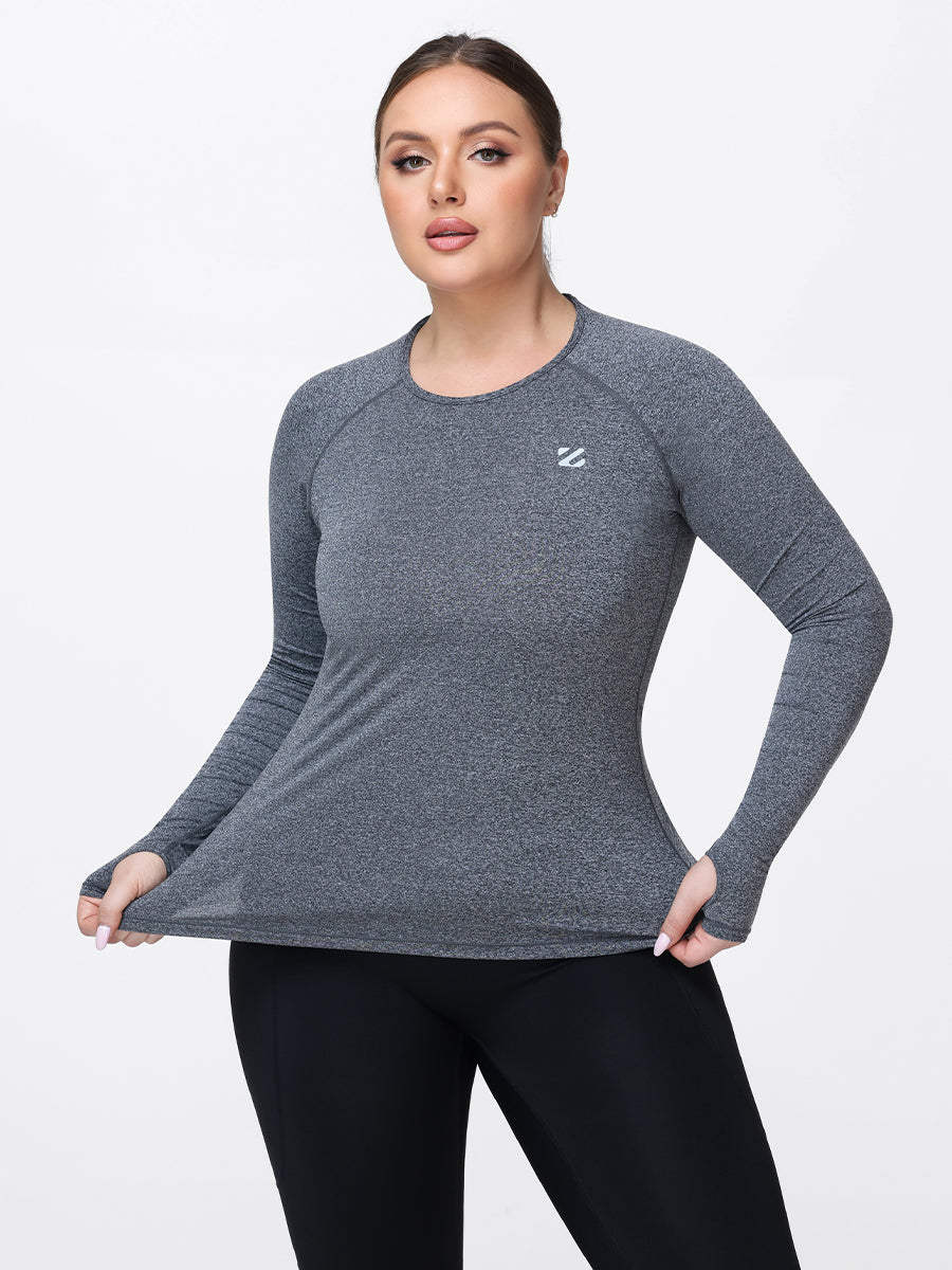 black long sleeve workout top