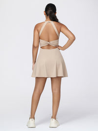 One-Piece Activewear Dress with Stretchy Built-In Shorts