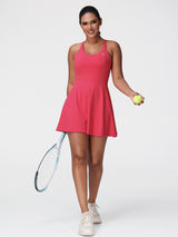 red tennis dress